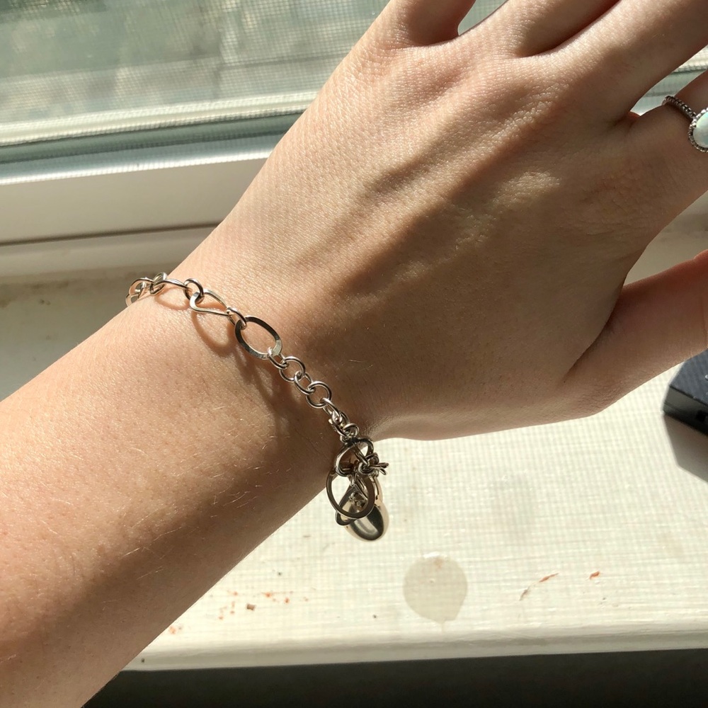 Real Silver Chained bracelet